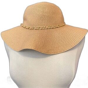 NATURAL Woven Straw Floppy Brimmed‎ Hat